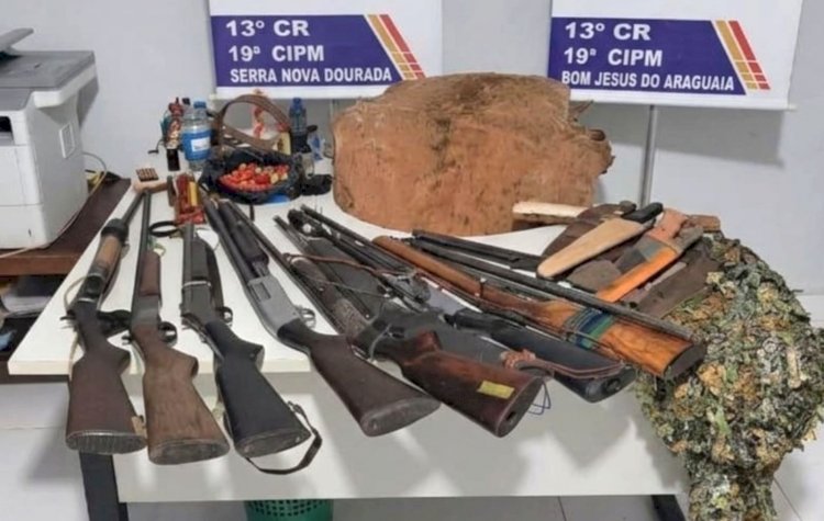 Polícia Militar Apreende Oito Armas em Serra Nova Dourada Após Denúncia de Ameaça de Morte