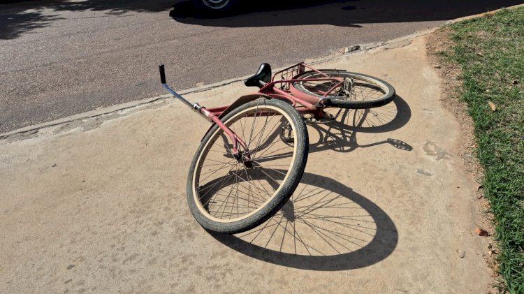 Ciclista em estado grave após colisão com moto em Sinop