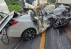 Médica bate carro em carreta e morre na BR-070