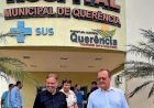 Obras do Hospital de Querência avançam e Prefeito Gilmar Wentz recebe secretário estadual para visita técnica