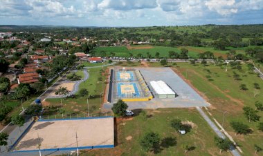 Prefeitura de Novo São Joaquim inaugura Complexo Esportivo Maria Eduarda; investimento foi de aproximadamente R$ 1 milhão