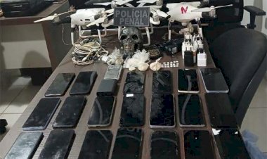Polícia Penal apreende drone que transportava celulares para a Penitenciária de Rondonópolis