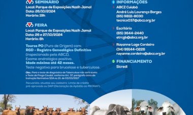 Sindicato Rural de Campinápolis realiza neste final de semana a 3ª Feira Pró-Genética