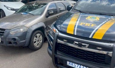 PRF recupera em Barra do Garças, veículo furtado no interior de São Paulo
