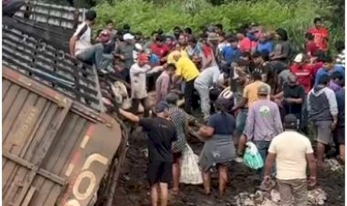 Caminhão com gado tomba na BR-070 em General Carneiro e cena de abate de animais chama atenção na rodovia