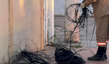 Energisa já retirou 60 toneladas de cabos irregulares das ruas de Mato Grosso neste ano