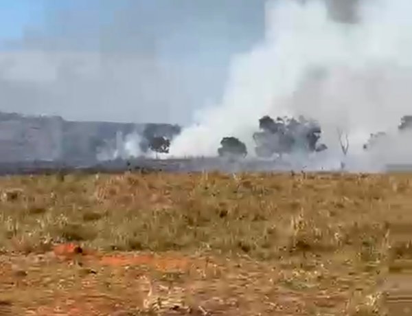 Incêndio em área rural de Campinápolis mobiliza prefeitura e cooperativa para conter avanço das chamas