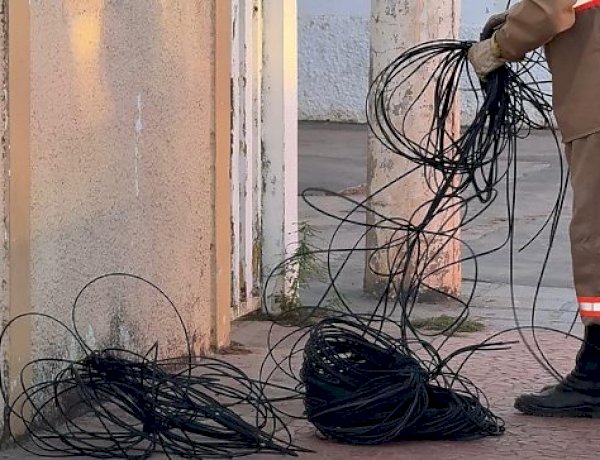 Energisa já retirou 60 toneladas de cabos irregulares das ruas de Mato Grosso neste ano