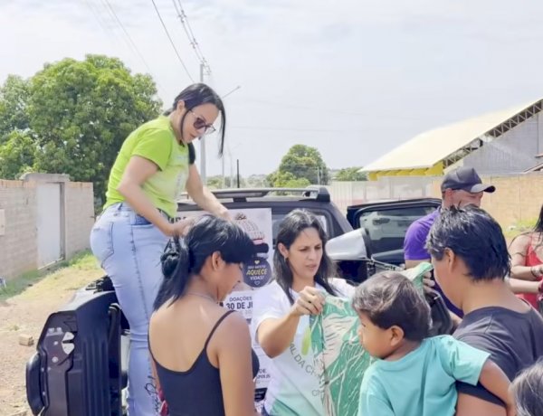 Maçonaria e Pastoral da Criança entregam roupas e agasalhos a indígenas em situação de vulnerabilidade em Campinápolis