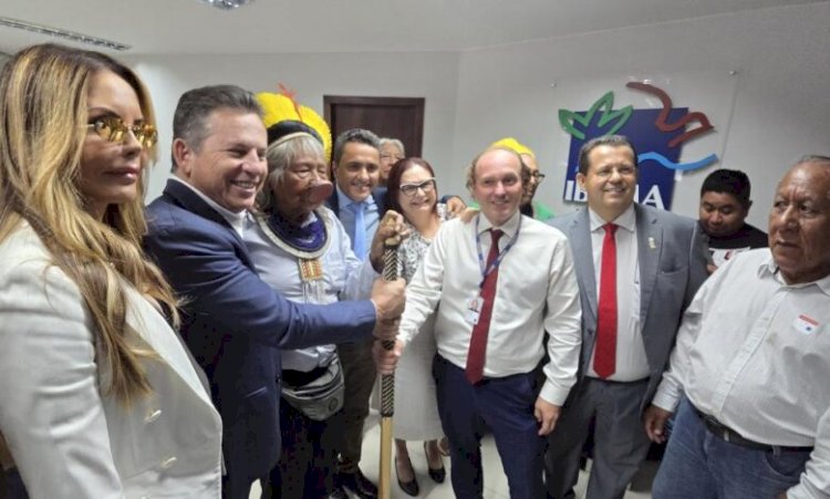 Governador e cacique Raoni pedem autorização para fazer asfalto em área indígena