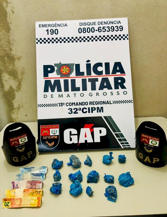 Polícia Militar de Nova Xavantina prende dois faccionados por tráfico de drogas durante “Operação Tolerância Zero”