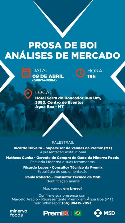 Evento “Prosa de Boi” reúne especialistas para debater mercado pecuário em Água Boa