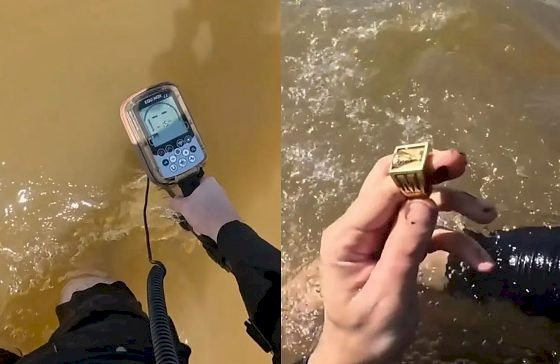 Homem perde anel avaliado em R$ 40 mil no Araguaia e paga mergulhador para encontrar joia