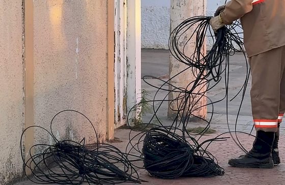 Energisa já retirou 60 toneladas de cabos irregulares das ruas de Mato Grosso neste ano